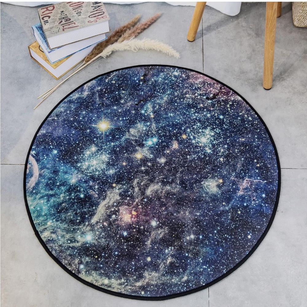 Galaxy Nebula Round Non-Slip Area Rug New in package